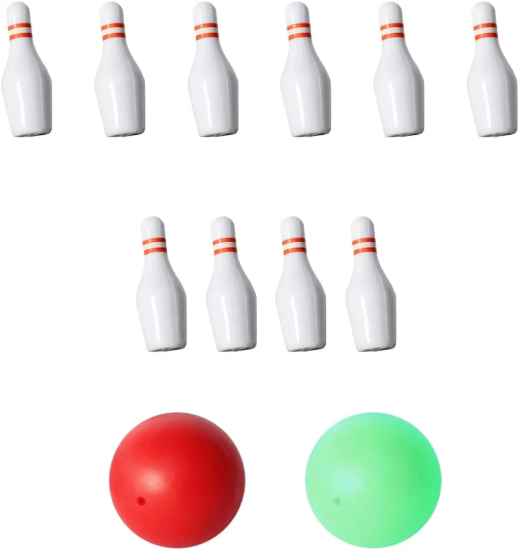 3sets Miniature Bowling Set Dollhouse Bowling Decoration Safe Materials Indoor Play Develops Imagination Hands Skills for Miniature Crafts