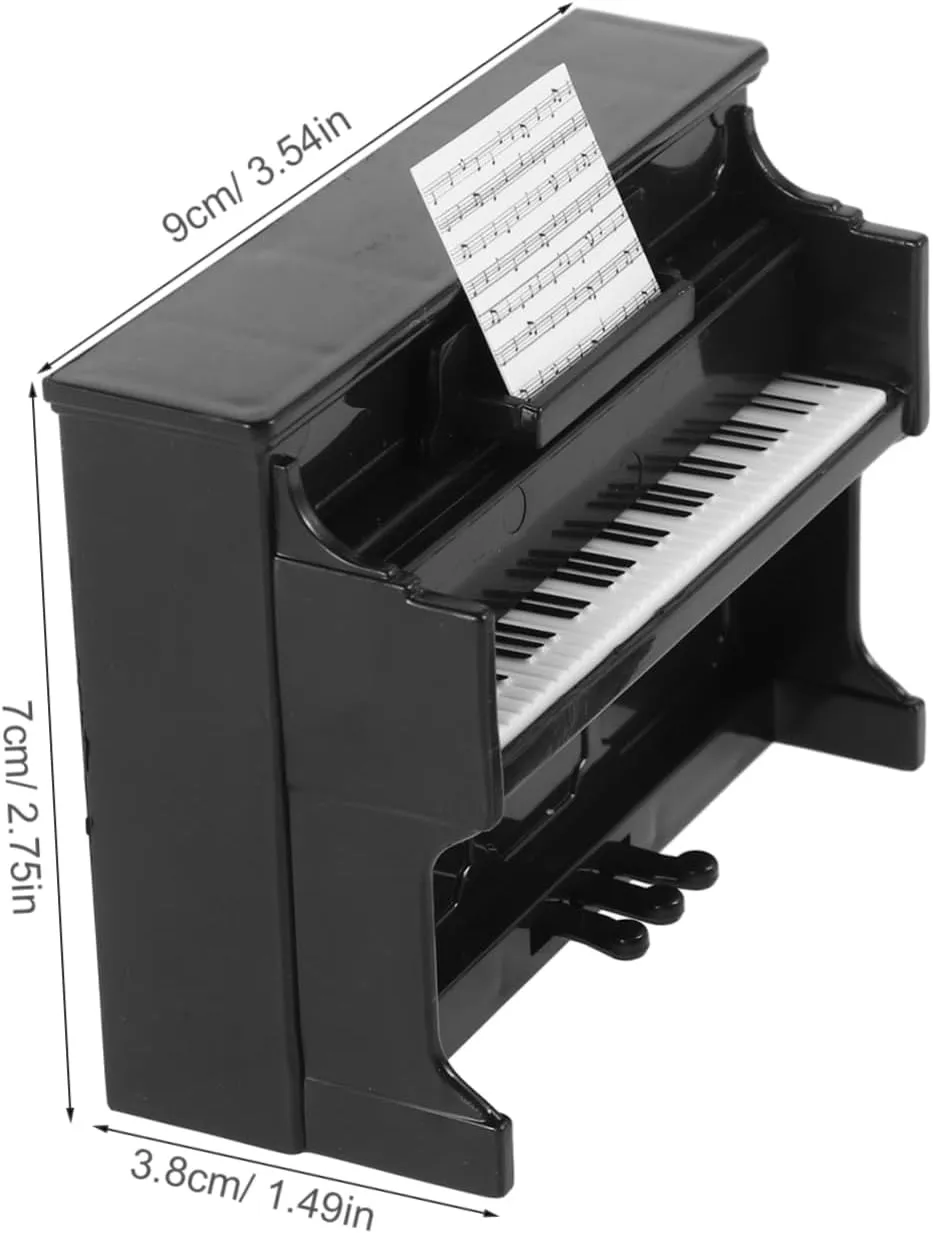 3sets Miniature Instrument Dollhouse Decoration Accessories for Piano Violin and Drum Scenes Wear-Resistant Musical Models for Creative Layouts and Displays