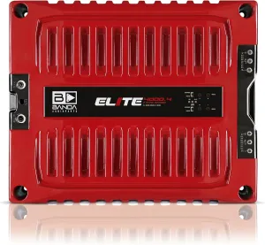 4-Ch. Vehicle Audio Bass Amplifier - 1000 Watts High-Powered Mono Bass Amplifier w/Subsonic Filter & Low Pass Filter Stable at 1 ohm, LED Indicators, Sound Specialization, Red - BANDA 4000.41OHMRED