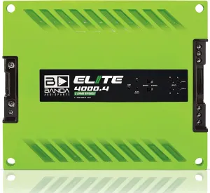4-Ch. Vehicle Audio Bass Amplifier - 1000W High-Powered Mono Bass Amplifier w/Subsonic Filter & Low Pass Filter Stable at 2ohm, LED Indicators, Sound Specialization, Green - BANDA 4000.42OHMGREEN