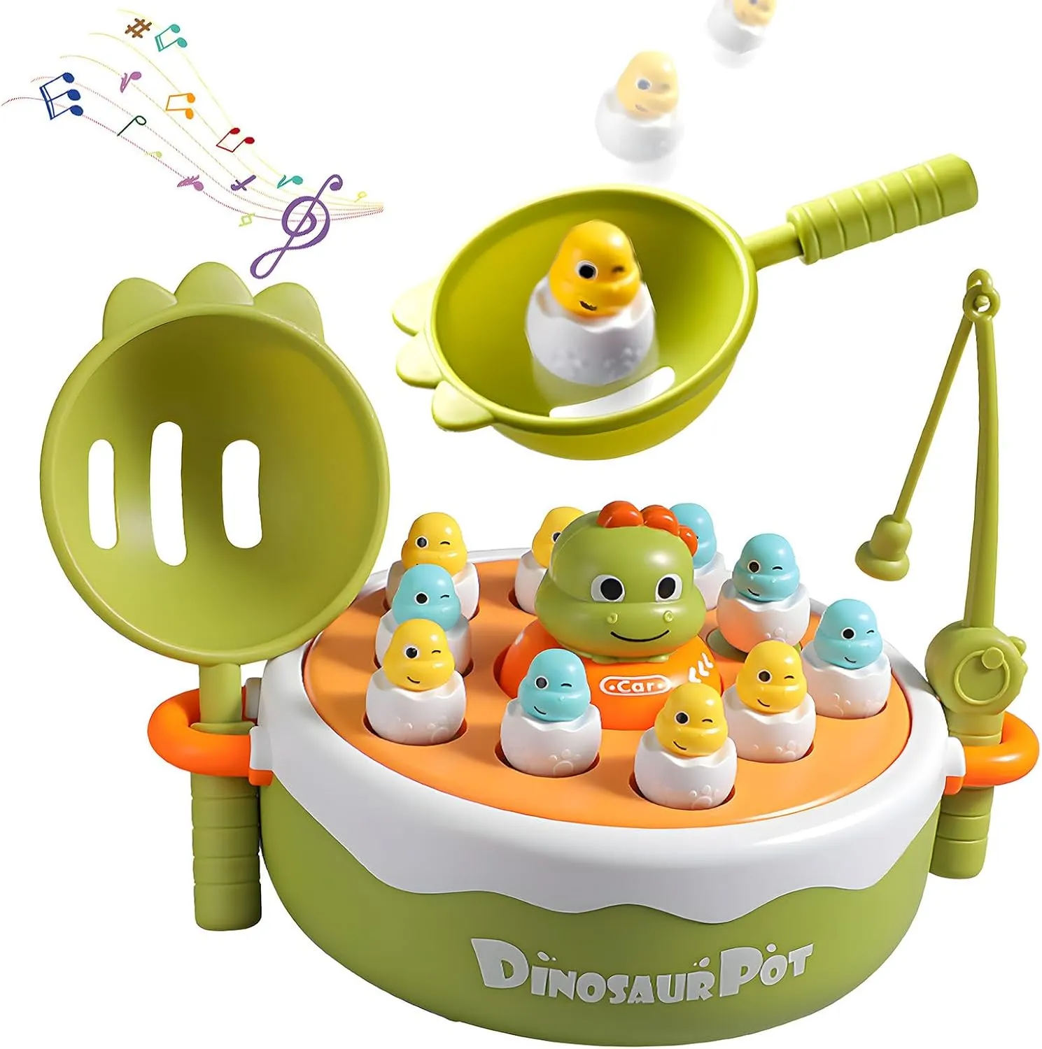 4 in 1 Dinosaur Pop Up Board Game - Magnetic Fishing Game Dinosaur, Dino Launcher Catcher, Parent-Child Interactive Game for Kids Ages 3 
