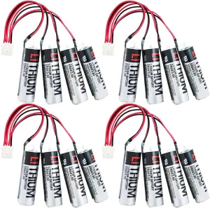[4 Pack] 8000mAh ER6V/3.6V Lithium Battery Replacement for Yaskawa HW0470360-A Motoman Robot 149689-1