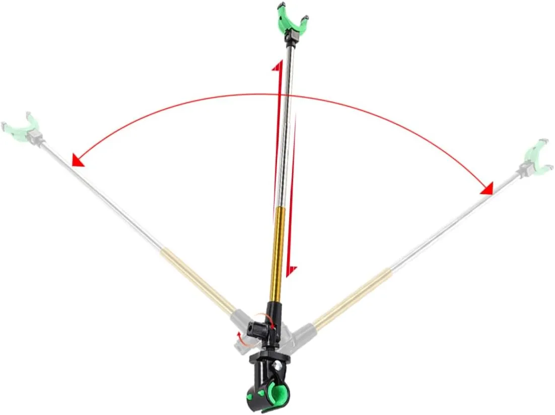 4 Pcs Off Fishing Rod Holder Fish Pole Bracket Luminous Telescopic Rod Holder Fishing Supplies Random Color