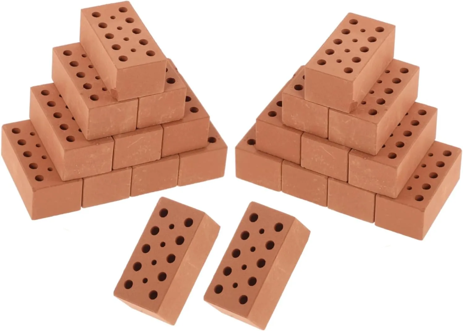 40Pcs Miniature Wall Brick for DIY Building Models Safe Pottery Clay for Landscaping Accessories Dollhouse Supplies and Creative Projects