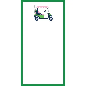 4.25 x 8.5 Golf Cart List Notepad