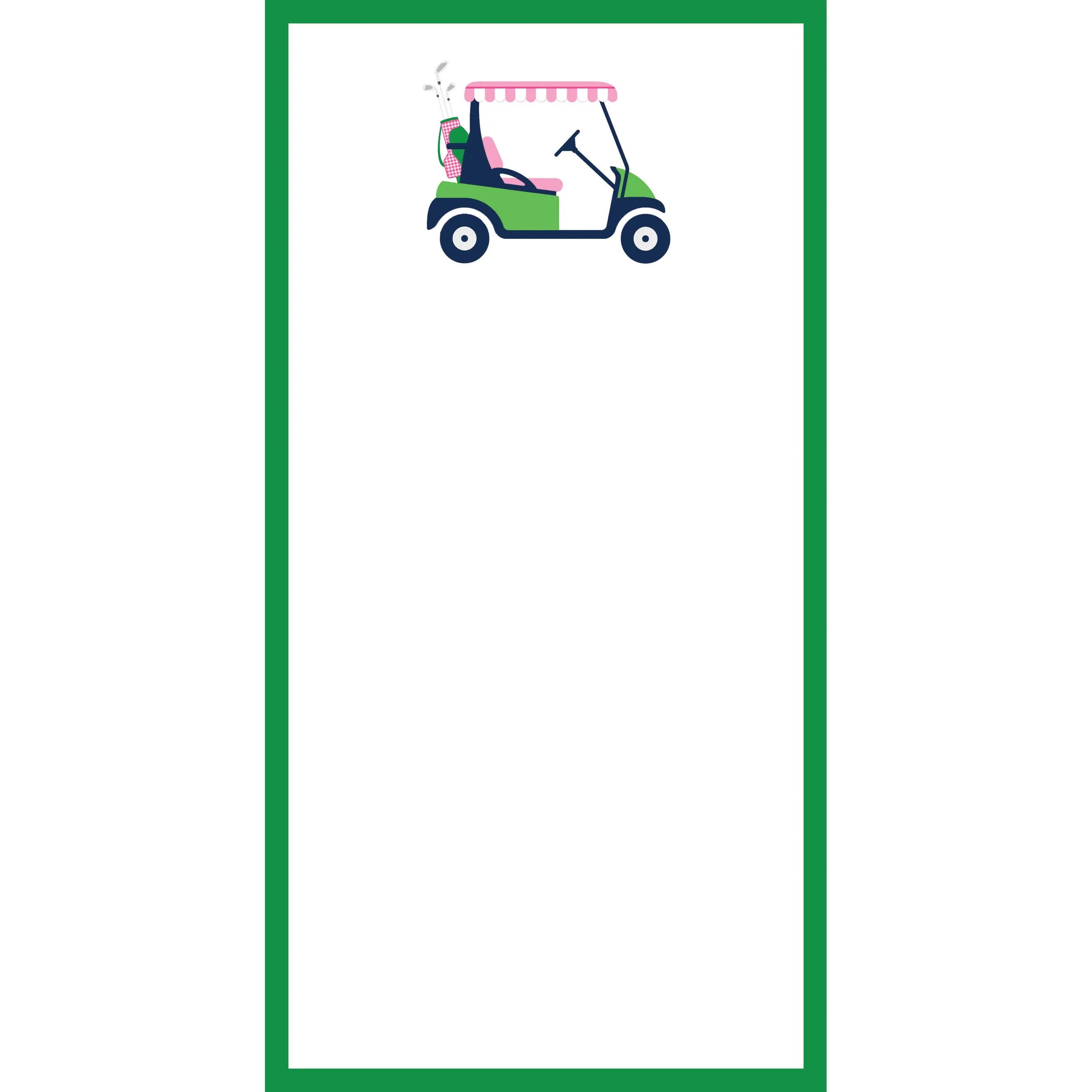 4.25 x 8.5 Golf Cart List Notepad