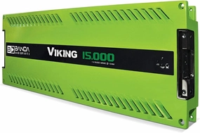 4-Ch. Vehicle Audio Bass Amplifier - 1000W High-Powered Mono Bass Amplifier w/Subsonic Filter & Low Pass Filter Stable at 1 ohm, LED Indicators, Sound Specialization, Green - BANDA 4000.41OHMGREEN