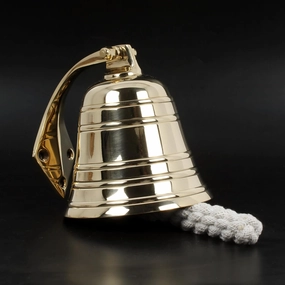 4" Solid Brass Bell Vintage Style Wall Mount Bell Nautical Ships Bell Heavy