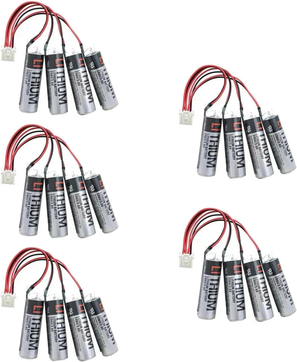 《5 Pack》8000mAh 3.6V ER6V/3.6V HW0470360-A Battery Replacement for YASKAWA Motoman Robot 149689-1,Non-Rechargeable