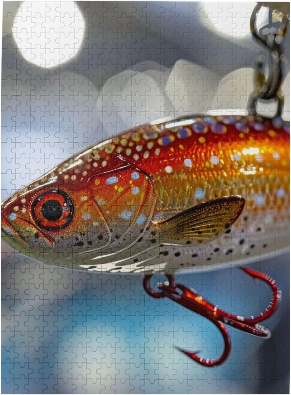 500 Piece Jigsaw Puzzle for Adults,Fishing Lure, Puzzles with Letters on Back, Challenging Puzzle for Game Night Home Décor, 15 x 20.4