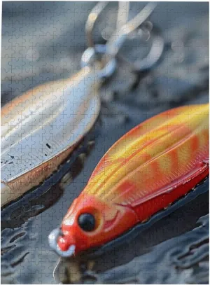 500 Piece Jigsaw Puzzle for Adults,Fishing Lure Style, Puzzles with Letters on Back, Challenging Puzzle for Game Night Home Décor, 15 x 20.4