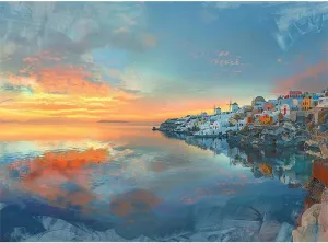 500 Piece Wooden Jigsaw Puzzles for Adults Teens Fishing Village at The Seaside Fun Interactive Learning Toys for Boys Girls Family Game