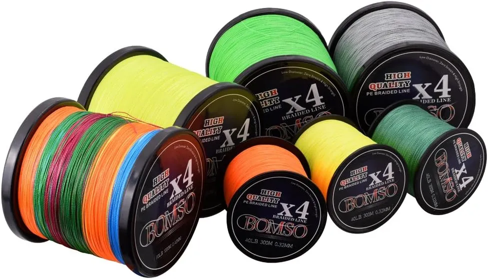 500m 547yds 10lbs-60lbs PE Ultra High Molecular Weight Polyethylene(HHMWPE) Dyneema Braided Fishing Line 4 Strands