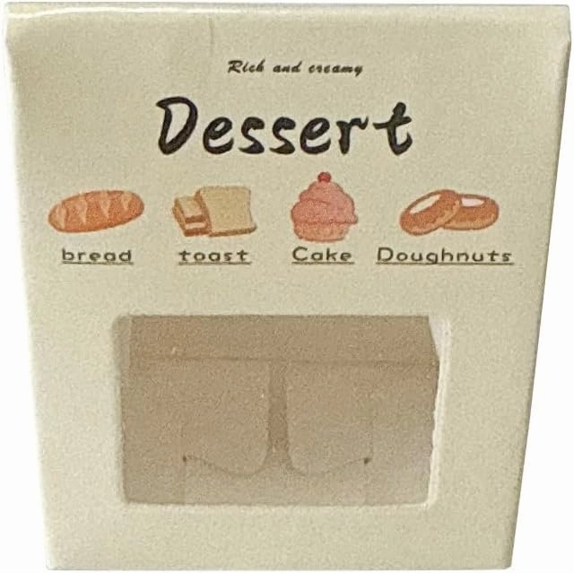 50pcs Miniature Bread Bag Cake Boxes Sets for Dollhouse Accessories Mini Kitchen Dessert Store