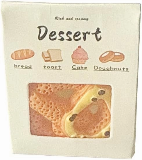 50pcs Miniature Bread Bag Cake Boxes Sets for Dollhouse Accessories Mini Kitchen Dessert Store
