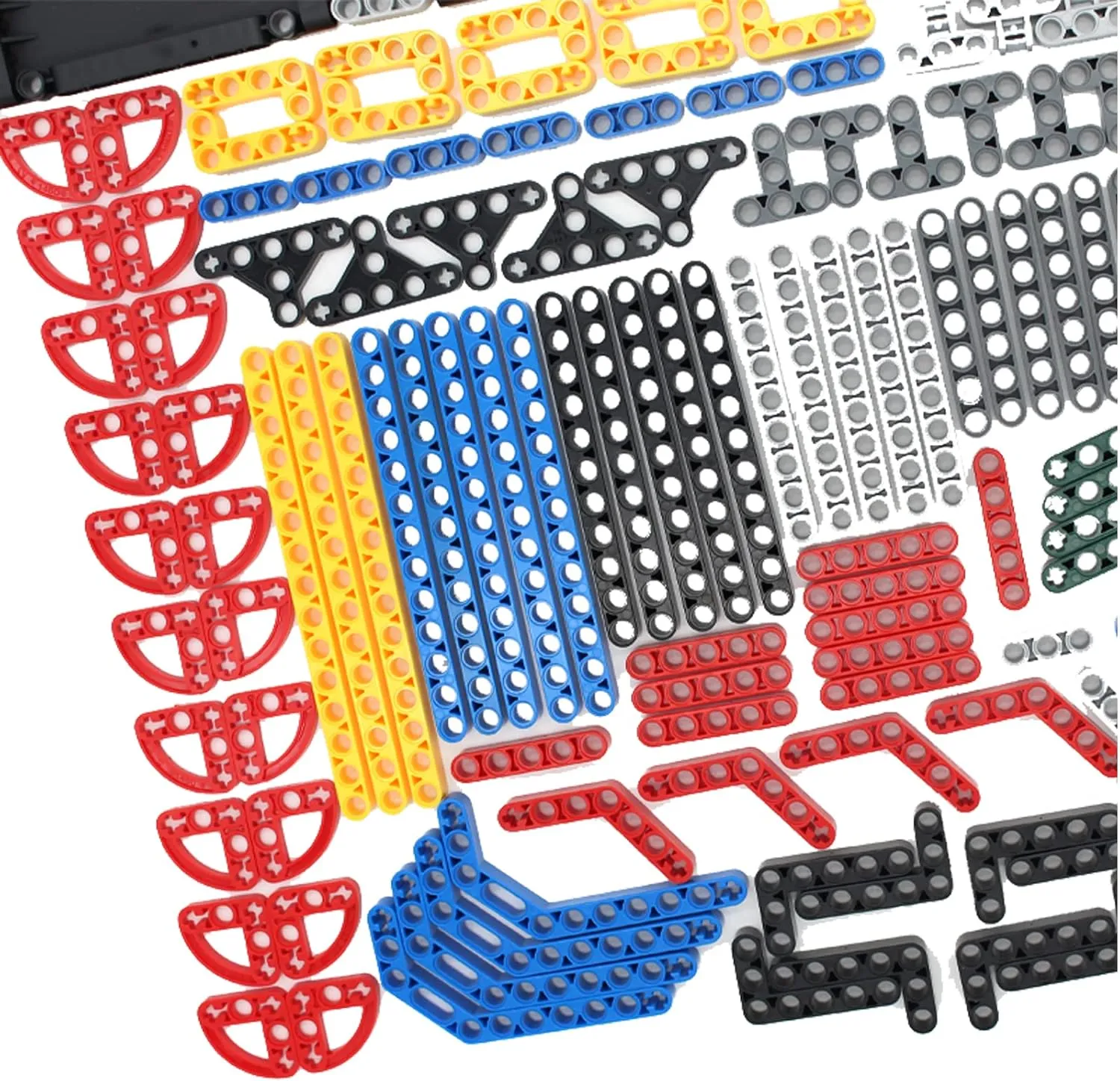 591PCS Technic Parts and Pieces Bulk Compatible With Major Brand Bricks, Beams and Pins Connectors Set, Replacement Parts - Connectors, Axles, Liftarm, Pins