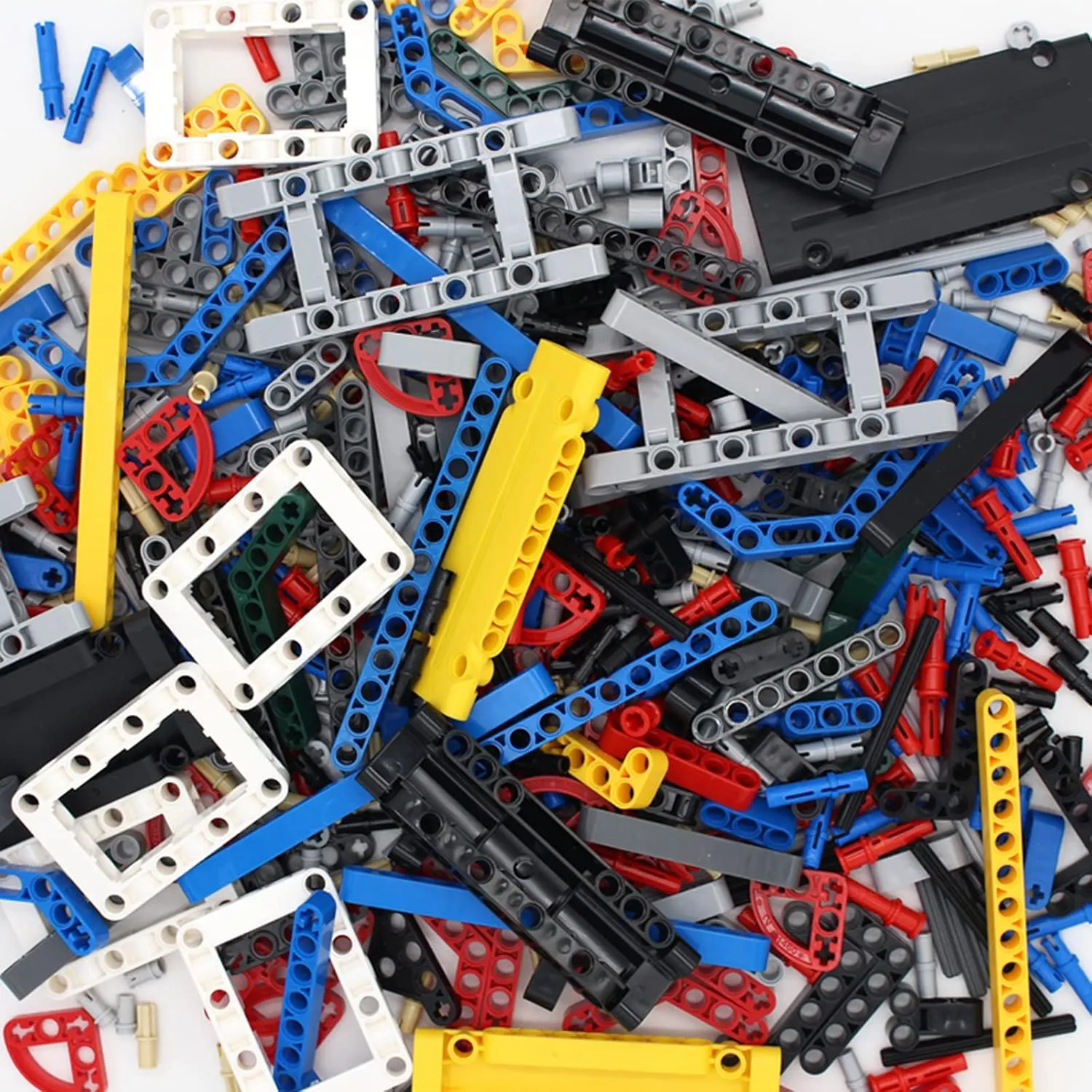 591PCS Technic Parts and Pieces Bulk Compatible With Major Brand Bricks, Beams and Pins Connectors Set, Replacement Parts - Connectors, Axles, Liftarm, Pins
