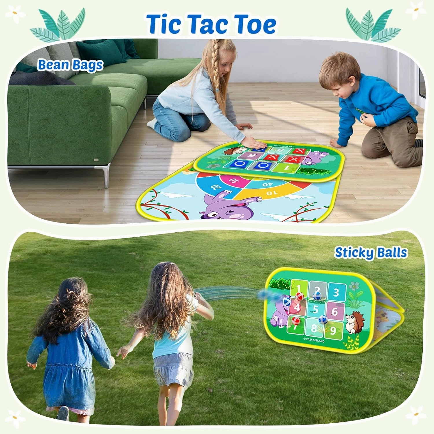 5-in-1 Bean Bag Toss Game for Kids, Animal Corn Hole Outdoor Toy for Toddler, Outside Yard Party Lawn Backyard Games Birthday Gift for Boy Girl Age 3 4 5 6 7 8