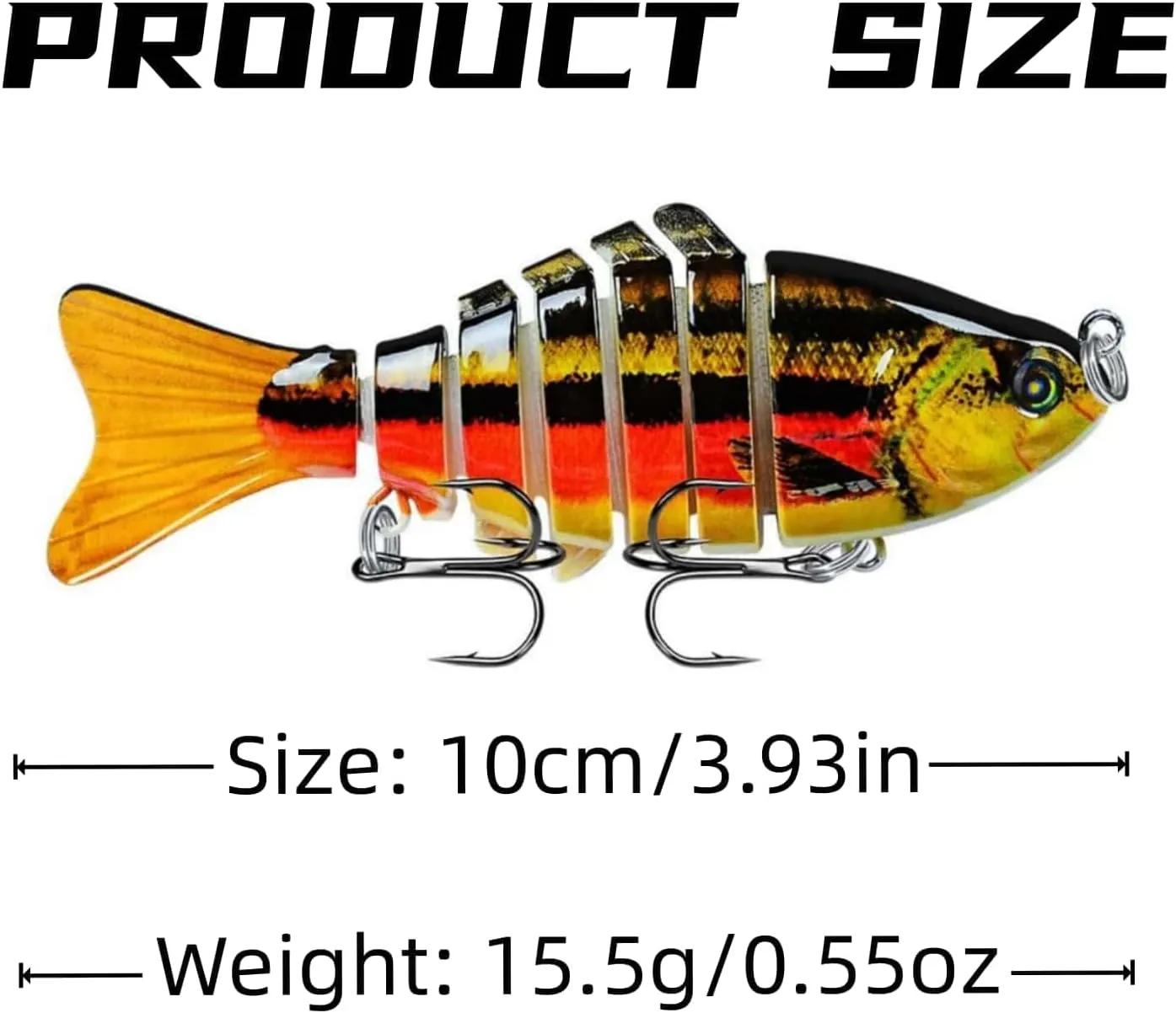 5Pcs Fishing Lures, 3D Bionic Swimming Bait, Bionic Fishing Lures That Swim by Itself