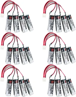 [6 Pack] 8000mAh ER6V/3.6V Lithium Battery Replacement for Yaskawa HW0470360-A Motoman Robot 149689-1