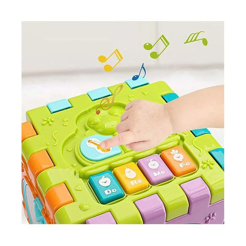 6 Slide Intelligence Learning Musical Shape Sorter Activity Cube (1-2 Years)