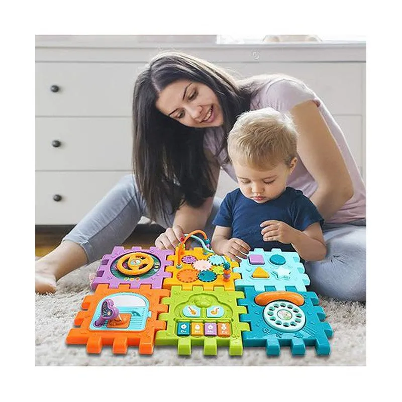 6 Slide Intelligence Learning Musical Shape Sorter Activity Cube (1-2 Years)