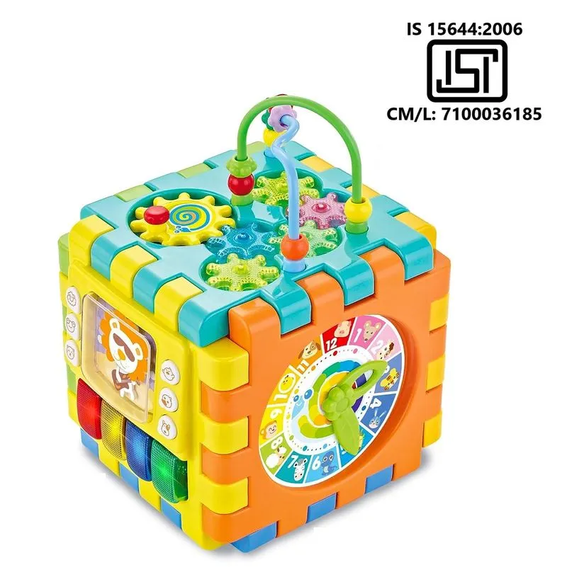 6 Slide Intelligence Learning Musical Shape Sorter Activity Cube (2-5 Years)