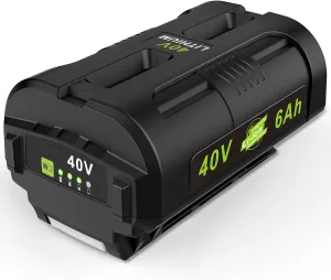 6.0Ah Replacement for Ryobi 40V Lithium Battery High Capacity Compatible with Ryobi 40volt Battery OP4060 OP4015 OP4026 OP40201 OP40261 OP4030 OP4040 OP40401 OP4050 OP40501 OP4050A OP40601 OP4060A