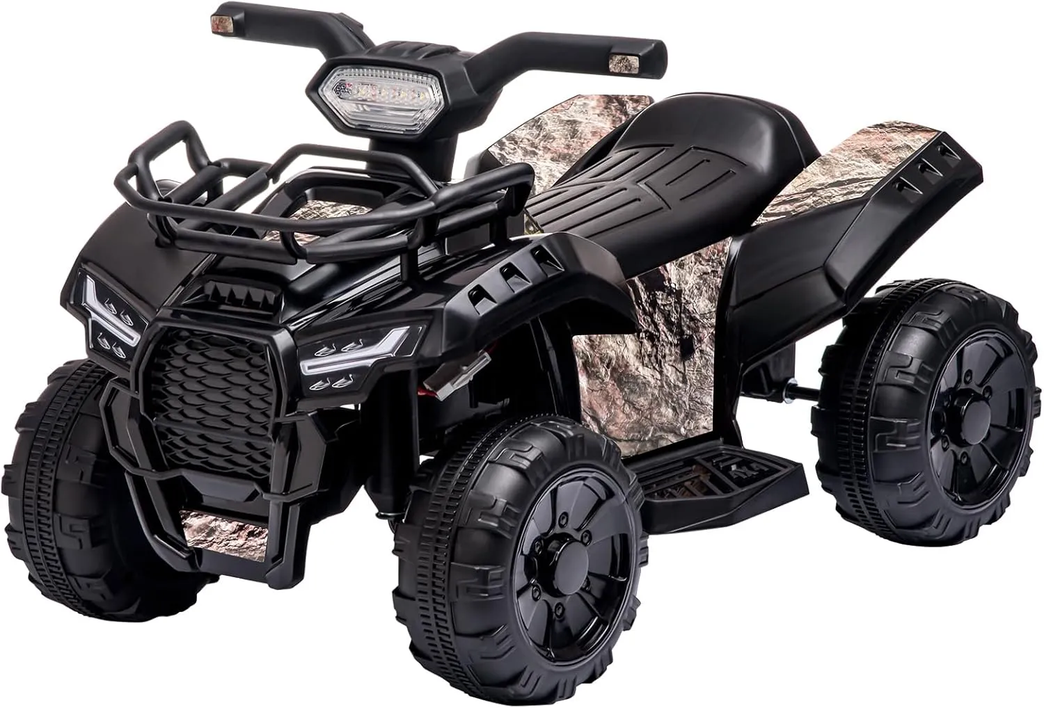 6V ATV for Kids, 4 Wheeler for Toddlers with Music, Horn, Lights, 1.2mph Max Speed, Ages 18-36 Months, Black