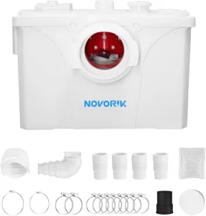 700W Macerator Pump, Macerating Toilet System Pump, Sink Pump for Basement Upflush System Kitchen, Sink, Shower, Bathtub, Laundry Waste Water Disposal (700W)