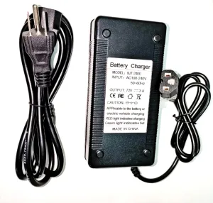 72 Volt 3.0 Amp Quick-Charge 3-Pin Lead Acid Battery Charger for 72V 12AH 20AH 32AH AGM SLA Electric Street Vehicle EMMO, Go-Karts, Big Toys Battery Power Charger