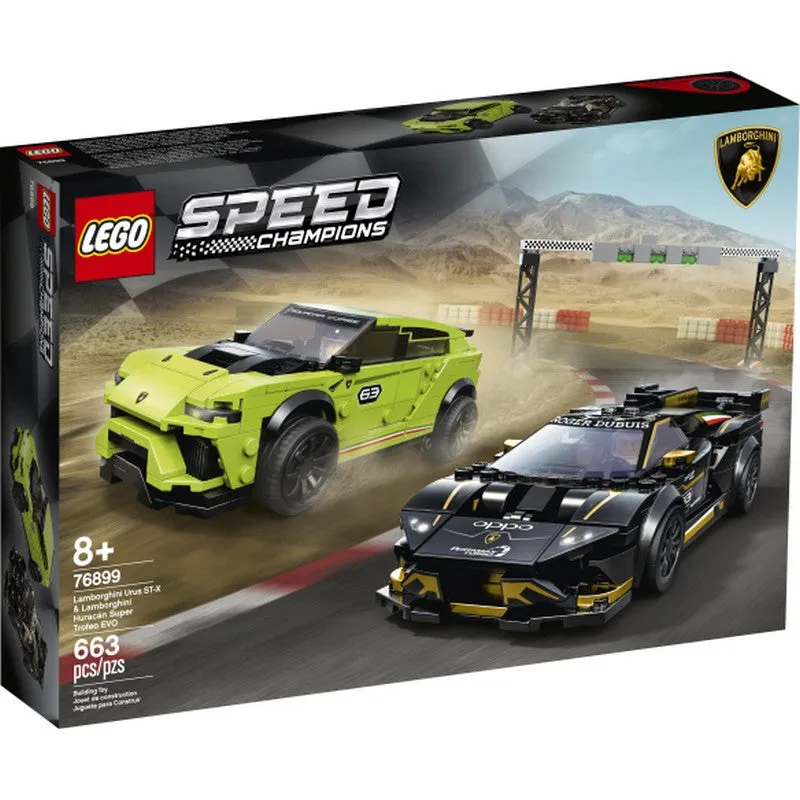 76899 LEGO® Speed Champions Lamborghini Urus ST-X & Lamborghini Huracán Super Trofeo EVO