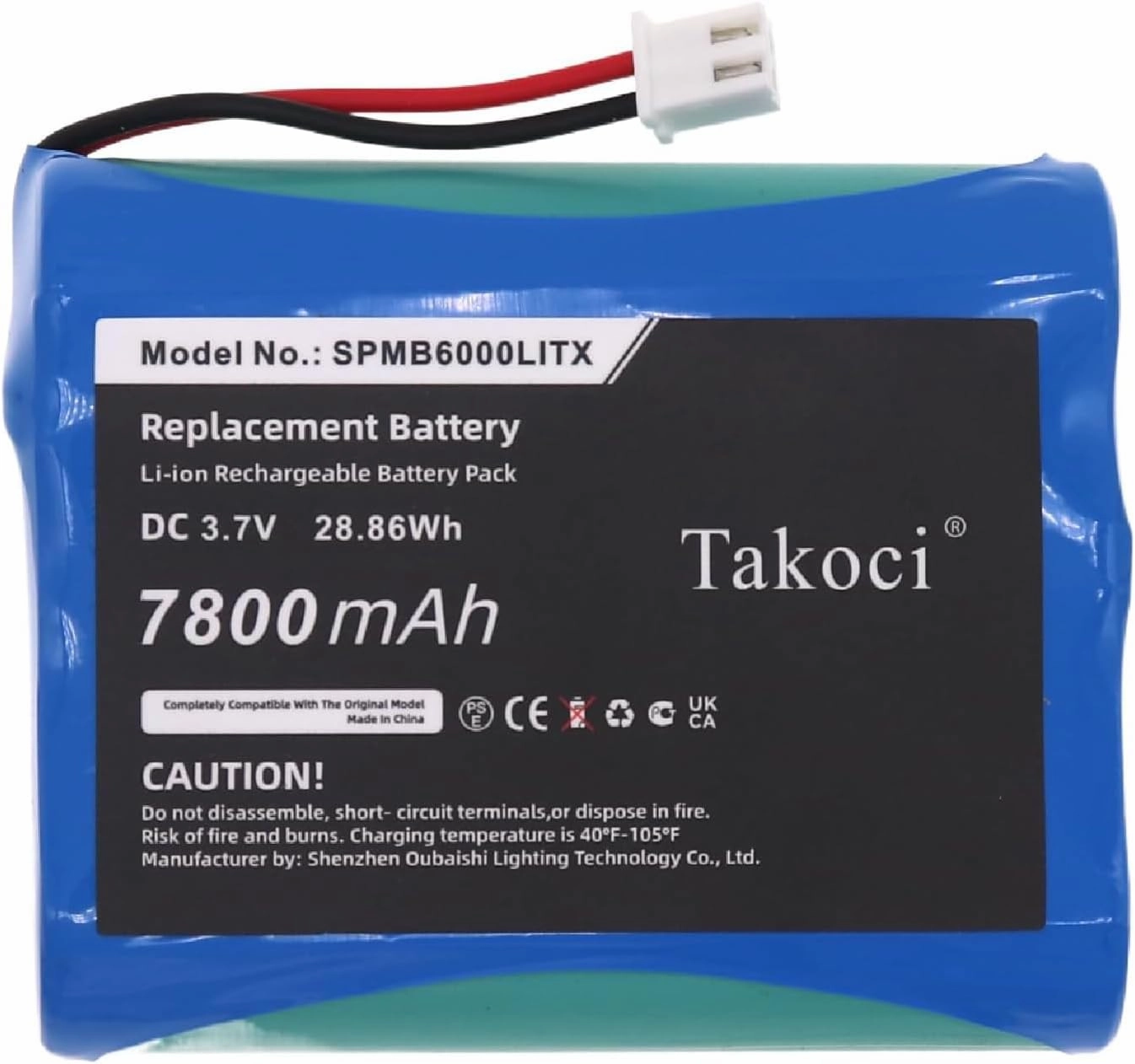 7800mAh Replacement Battery for Spektrum Transmitter iX12 NX6 NX8 Part Number SPMB6000LITX