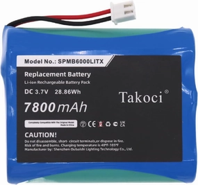 7800mAh Replacement Battery for Spektrum Transmitter iX12 NX6 NX8 Part Number SPMB6000LITX