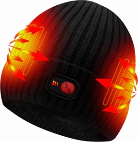 7.4V Heated Hat for Men Women, Rechargeable Electric Winter Warm Thermal Thick Heated Beanie Hat
