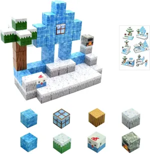 80PCS Magnetic Blocks - Build Magnet World Ice Now Set, Magnetic Building Blocks Toddler Toys STEM Sensory Outdoor Toys for 3  Year Old Boys & Girls, Kids Toys for Ages 4-6 6-8 5-7