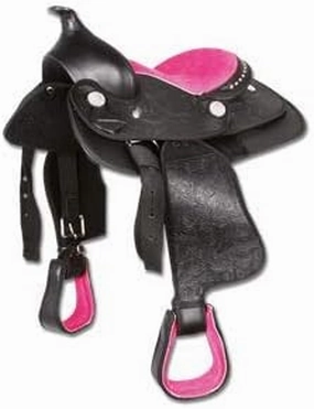 8" inches Seat Children Pony Kids Western Synthetic Miniature Equestrian Trail Barrel Racing Cordura Lightweight Tack Comfort Horse Riding Saddles Classic Quality Handmade Size 8" inches Seat, SVJ05