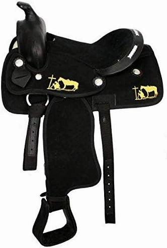 8" inches Seat Children Pony Kids Western Synthetic Miniature Equestrian Trail Barrel Racing Cordura Lightweight Tack Comfort Horse Riding Saddles Classic Quality Handmade Size 8" inches Seat, SVJ24