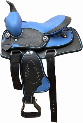 8" inches Seat Children Pony Kids Western Synthetic Miniature Equestrian Trail Barrel Racing Cordura Lightweight Tack Comfort Horse Riding Saddles Classic Quality Handmade Size 8" inches Seat, SVJ26