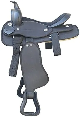 8" inches Seat Children Pony Kids Western Synthetic Miniature Equestrian Trail Barrel Racing Cordura Lightweight Tack Comfort Horse Riding Saddles Classic Quality Handmade Size 8" inches Seat, SVJ04