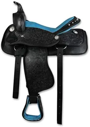 8" inches Seat Children Pony Kids Western Synthetic Miniature Equestrian Trail Barrel Racing Cordura Lightweight Tack Comfort Horse Riding Saddles Classic Quality Handmade Size 8" inches Seat, SVJ13