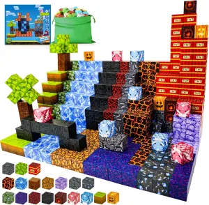 90pcs Magnet Building Blocks Montessori Stacking Toys for Toddlers ，Magnetic Tiles Building STEM Toys for Boys & Girl Kids Toddler Gift for 3  Years Old