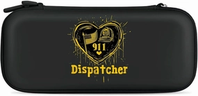 911 Diapatcher U.S.A Flag Hard Shell Travel Case with Rope 15 Game Card Pockets Compatible with Switch Protective
