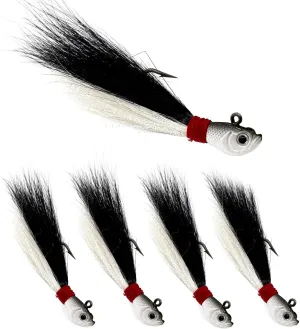 9KM DWLIFE Bucktail Jigs Jig Heads Saltwater Buck Tail Fishing Lure Crappie Hair Jigs Bass Walleye Surf Fishing Lures