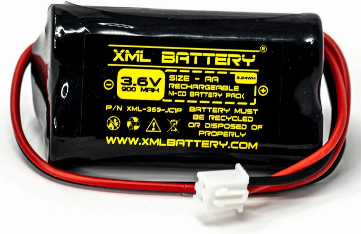 (10 Pack) Lowes 253799 BBAT0063A TOPA 6200RP Unitech AA900MAH 3.6V Exitronix 10010037 6200-RP 3.6v 900mAh Ni-CD Battery Pack Replacement for Exit Sign Emergency Light
