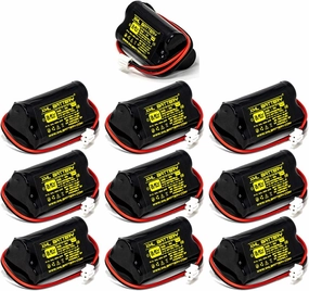 (10 Pack) Lowes 253799 BBAT0063A TOPA 6200RP Unitech AA900MAH 3.6V Exitronix 10010037 6200-RP 3.6v 900mAh Ni-CD Battery Pack Replacement for Exit Sign Emergency Light