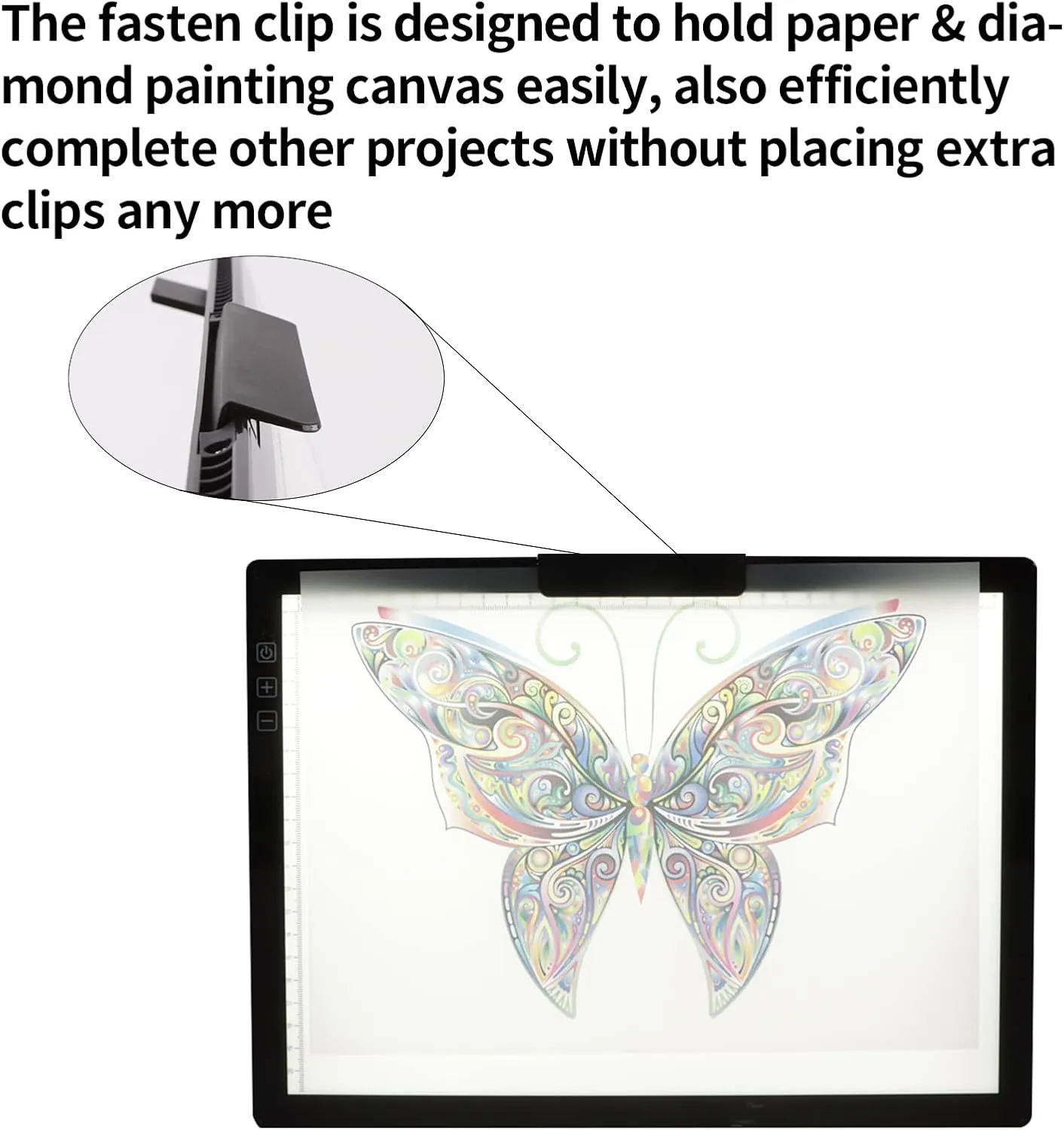 A4 Wireless LED Light Pad with Carry Bag, Innovative Stand and Top Clip, TOHETO Rechargeable Light Box Stepless Dimmable and 6 Levels Brightness Cordless Light Board for Tracing Weeding Vinyl (Black)