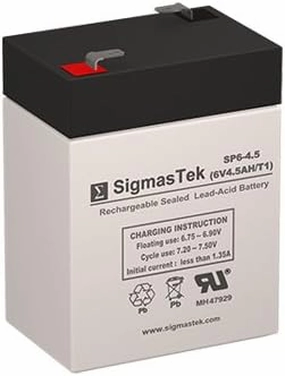 Abbott Laboratories 1050 Controller 6V 5AH Replacement Battery - 6 Volt 4.5 AH F1 Terminal by SigmasTek