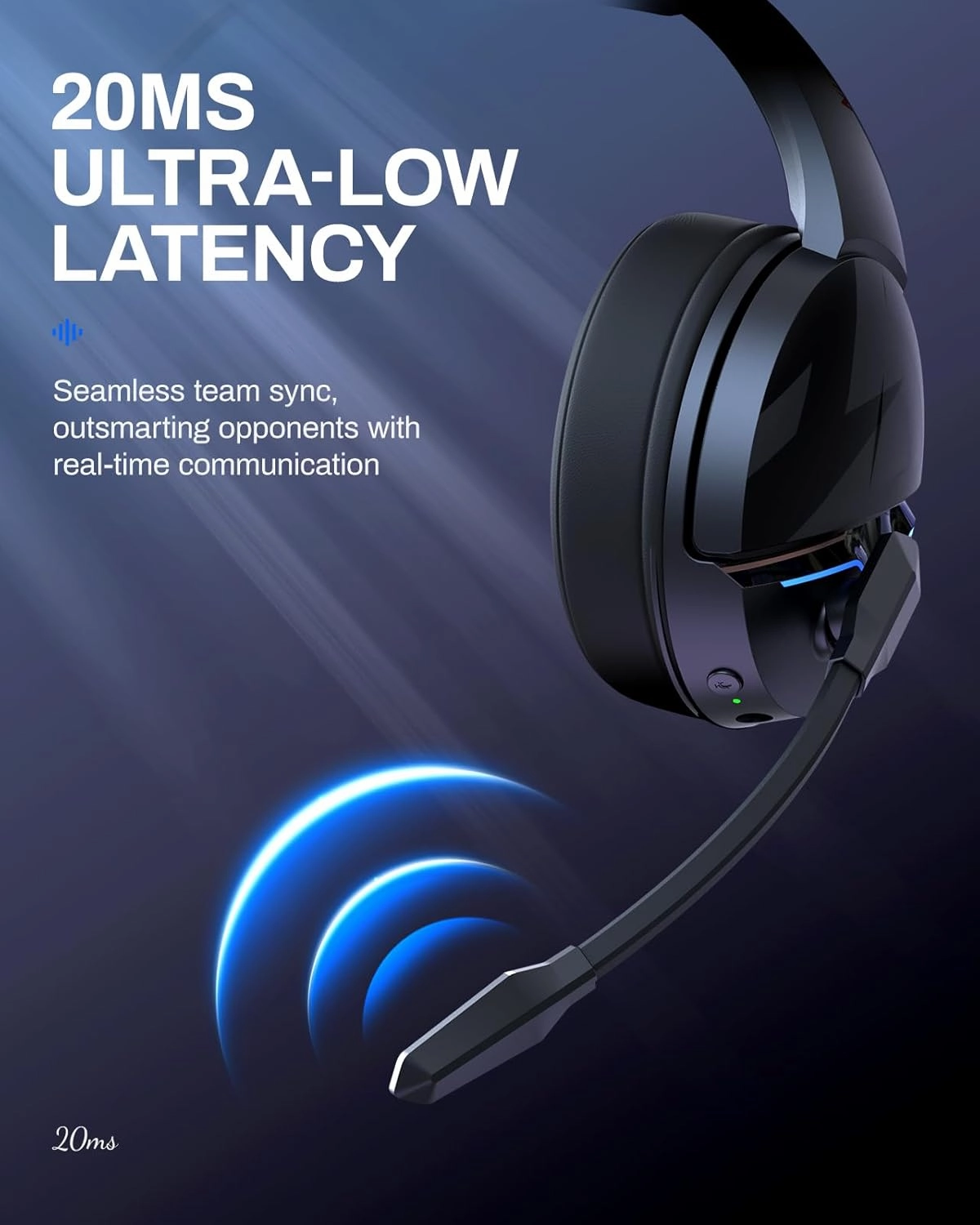 acer 2.4GHz Flex Wireless Gaming Headset | Non-Stop 100H Battery | Dynamic 50mm Drivers | Clear Voice Mic | Bluetooth5.3, 3.5mm | Gaming Headphones for PC, Meeting, Music, PS4 Headset& PS5 Headset