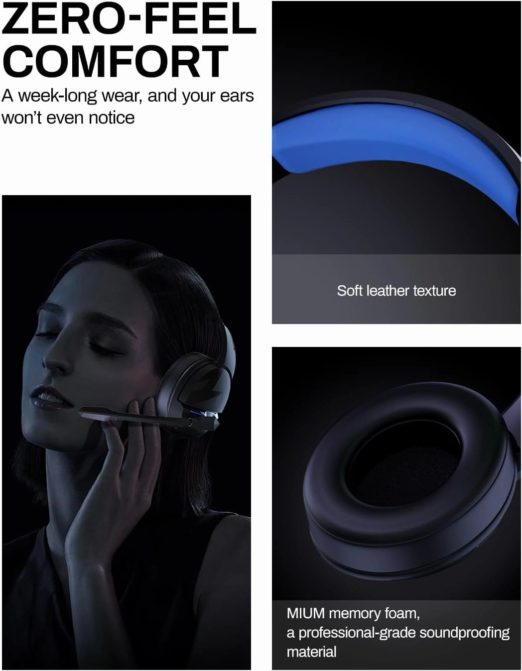acer 2.4GHz Flex Wireless Gaming Headset | Non-Stop 100H Battery | Dynamic 50mm Drivers | Clear Voice Mic | Bluetooth5.3, 3.5mm | Gaming Headphones for PC, Meeting, Music, PS4 Headset& PS5 Headset